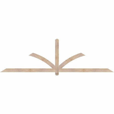 Ekena Millwork Redmond Smooth Timber Gable Bracket, Douglas Fir, 108"W x 31 1/2"H x 1 1/2"D x 3 1/2"F, 7/12 Pitch GBW108X31X0204RED00SDF